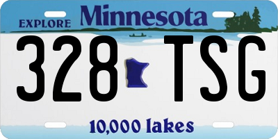 MN license plate 328TSG