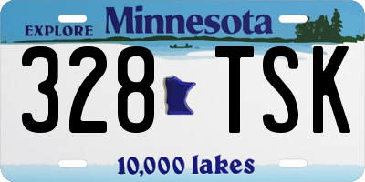 MN license plate 328TSK