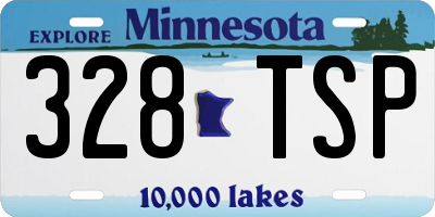 MN license plate 328TSP