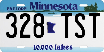 MN license plate 328TST