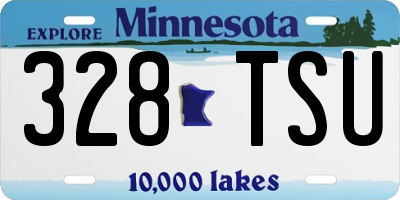 MN license plate 328TSU