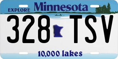 MN license plate 328TSV
