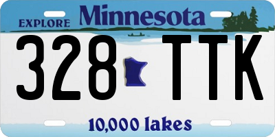 MN license plate 328TTK