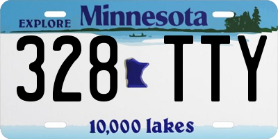 MN license plate 328TTY