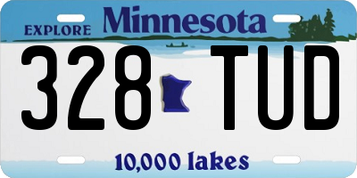 MN license plate 328TUD