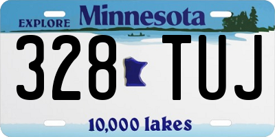 MN license plate 328TUJ