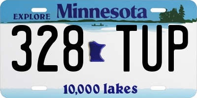 MN license plate 328TUP