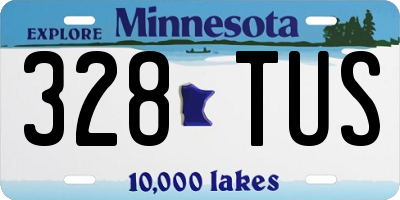 MN license plate 328TUS