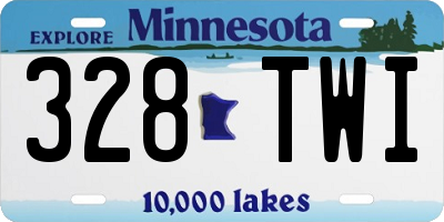 MN license plate 328TWI