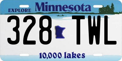 MN license plate 328TWL