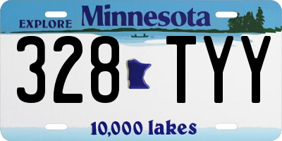 MN license plate 328TYY