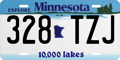 MN license plate 328TZJ