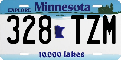 MN license plate 328TZM