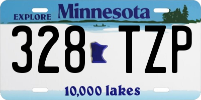 MN license plate 328TZP