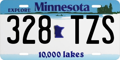 MN license plate 328TZS