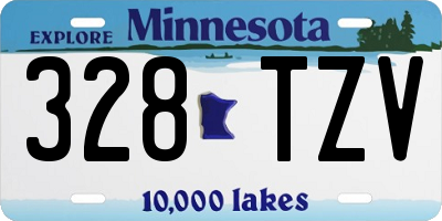 MN license plate 328TZV