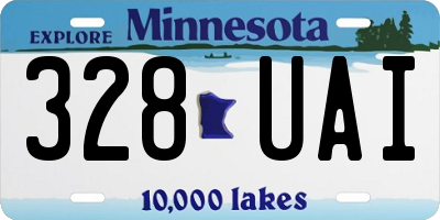 MN license plate 328UAI