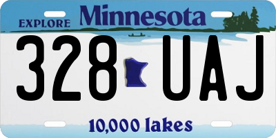 MN license plate 328UAJ