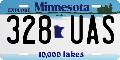 MN license plate 328UAS