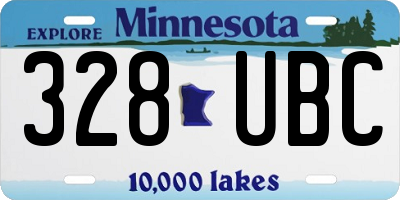 MN license plate 328UBC