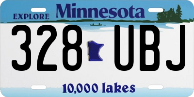 MN license plate 328UBJ