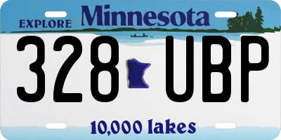 MN license plate 328UBP
