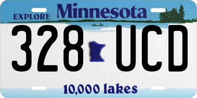 MN license plate 328UCD
