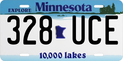 MN license plate 328UCE