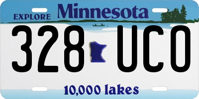 MN license plate 328UCO