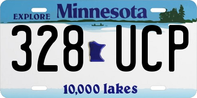 MN license plate 328UCP