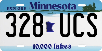 MN license plate 328UCS