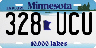 MN license plate 328UCU