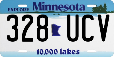 MN license plate 328UCV