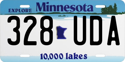 MN license plate 328UDA