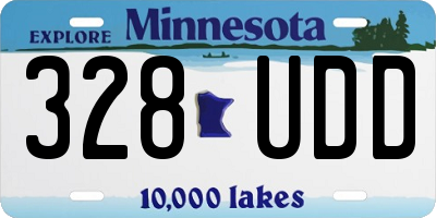 MN license plate 328UDD