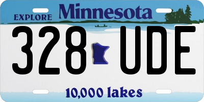 MN license plate 328UDE