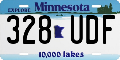 MN license plate 328UDF