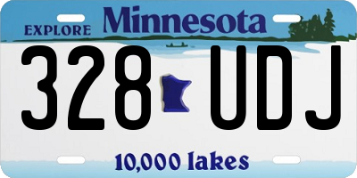 MN license plate 328UDJ