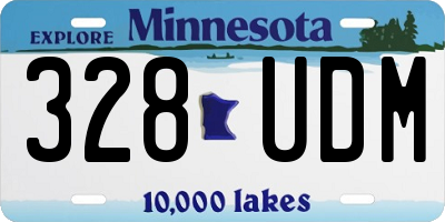 MN license plate 328UDM