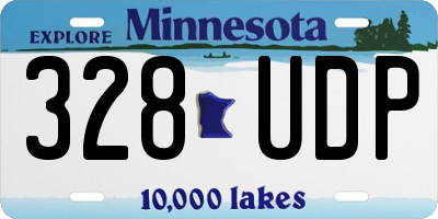 MN license plate 328UDP