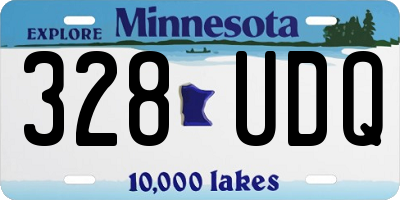 MN license plate 328UDQ