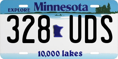 MN license plate 328UDS