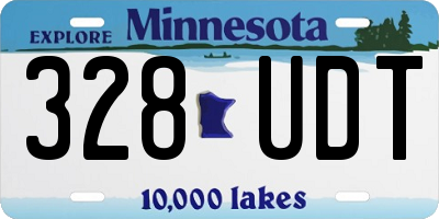 MN license plate 328UDT