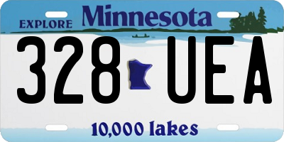 MN license plate 328UEA