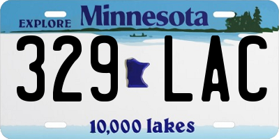 MN license plate 329LAC