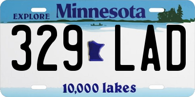 MN license plate 329LAD