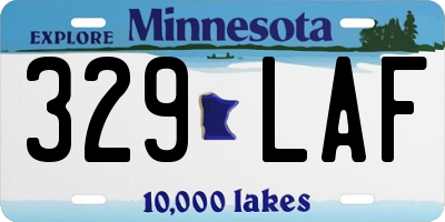 MN license plate 329LAF