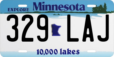 MN license plate 329LAJ