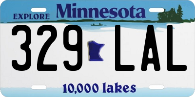 MN license plate 329LAL