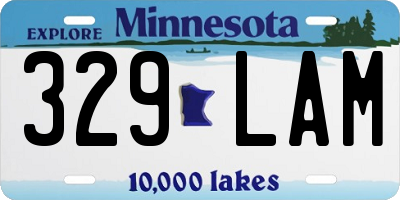 MN license plate 329LAM